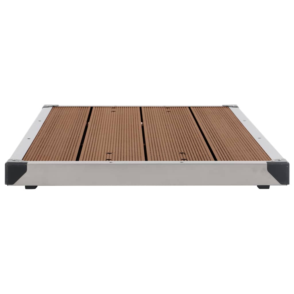 Vrtni tuš sa smeđom bazom 220 cm aluminijski