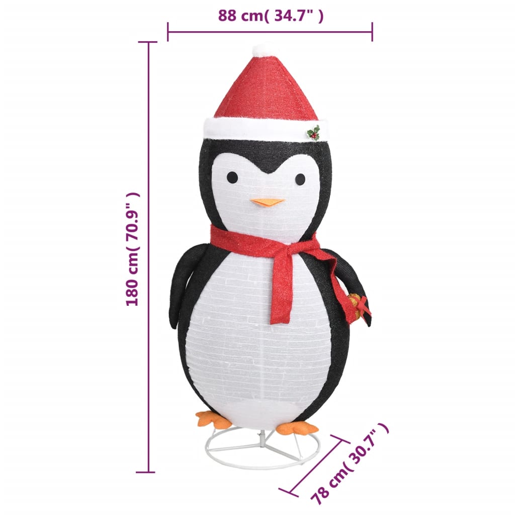 Ukrasna božićna figura pingvina LED luksuzna tkanina 180 cm