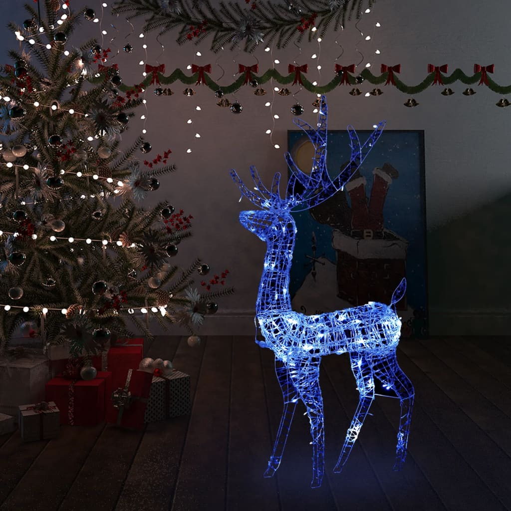 Akrilni božićni ukrasni sob 140 LED lampica 120 cm plave