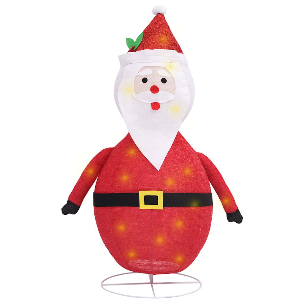 Ukrasna božićna figura Djeda Mraza LED luksuzna tkanina 120 cm