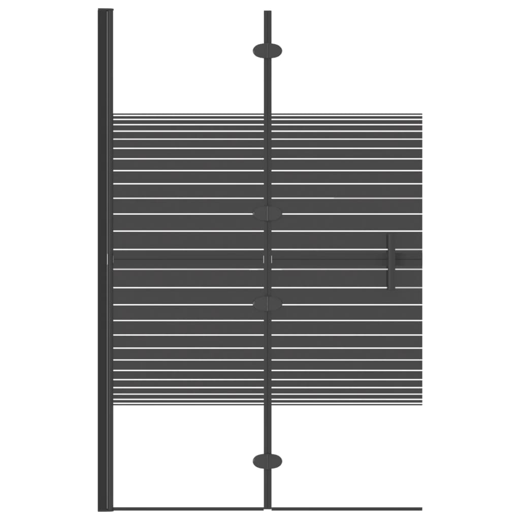 Sklopiva pregrada za tuš ESG 80 x 140 cm crna