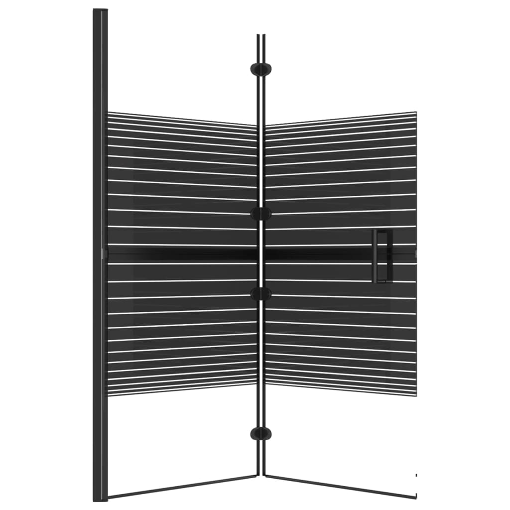 Sklopiva pregrada za tuš ESG 120 x 140 cm crna