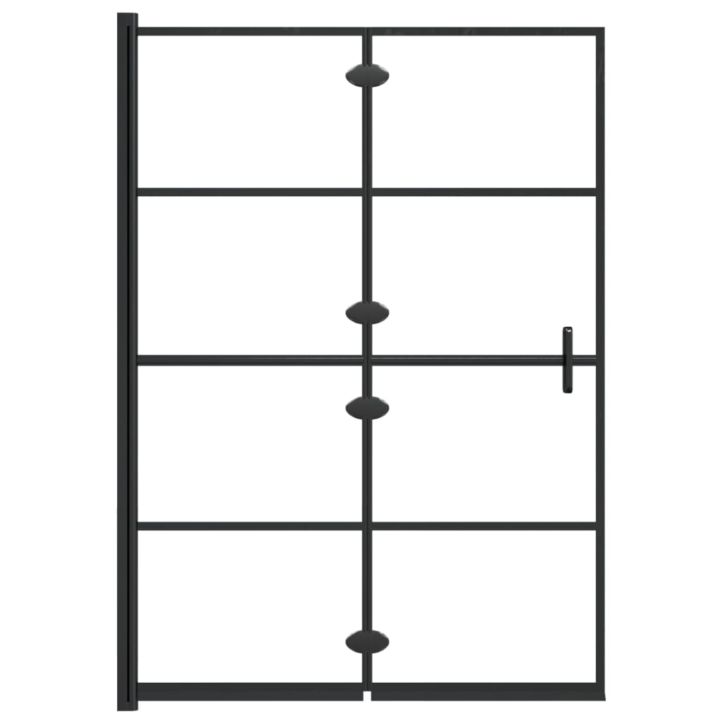 Sklopiva pregrada za tuš ESG 100 x 140 cm crna