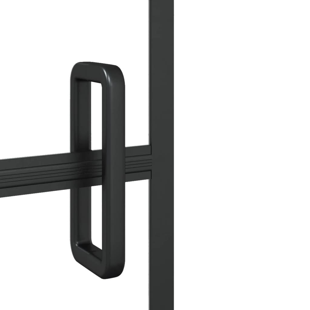Sklopiva pregrada za tuš ESG 120 x 140 cm crna