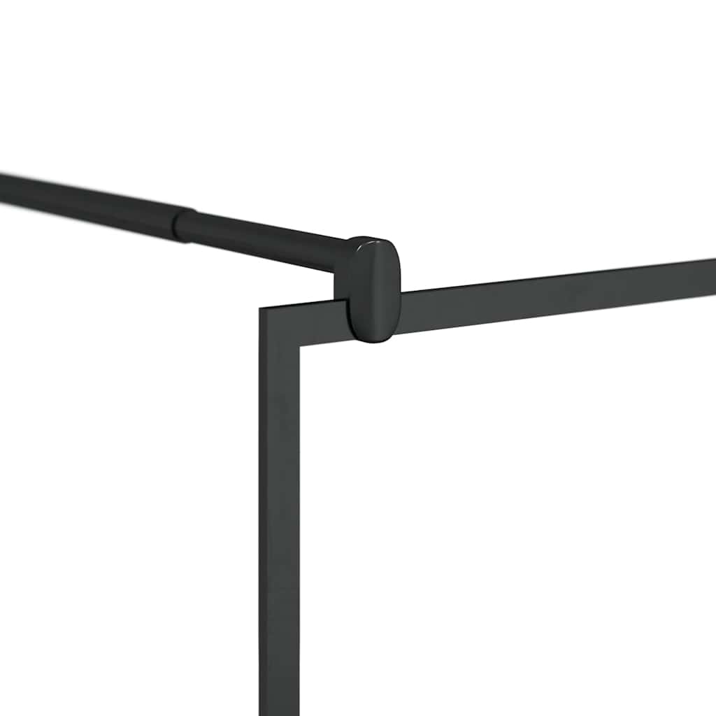 Pregrada za tuširanje s prozirnim staklom ESG 90 x 195 cm crna