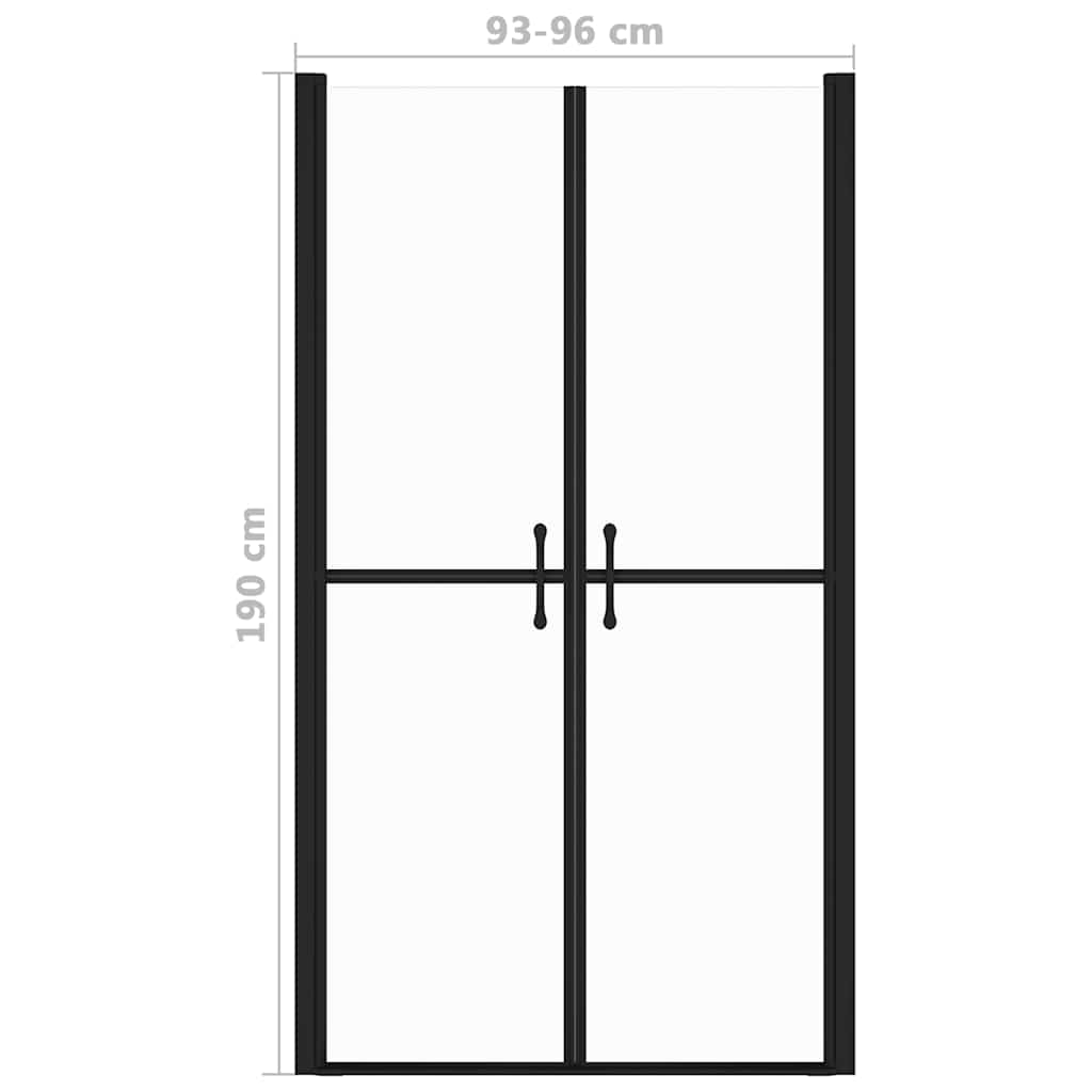 Vrata za tuš-kabinu prozirna ESG (93 - 96) x 190 cm