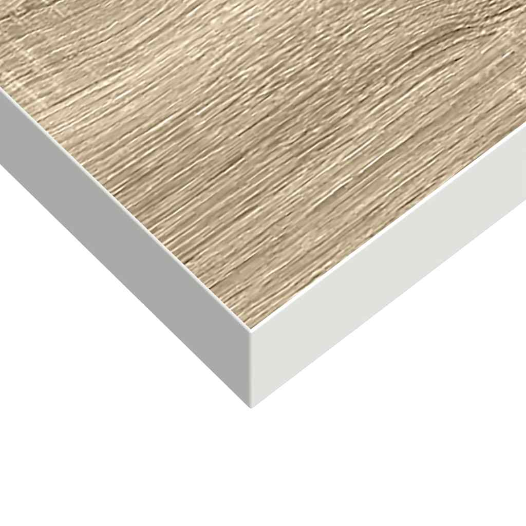 Plutajuća zidna polica boja hrasta i bijela 40x23,5x3,8 cm MDF