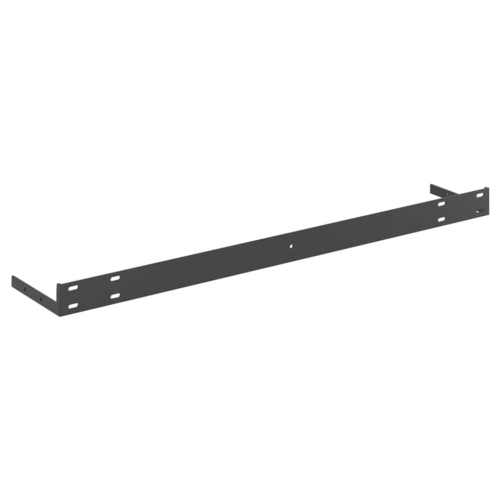 Plutajuće zidne police 2 kom hrast i bijele 90x23,5x3,8 cm MDF