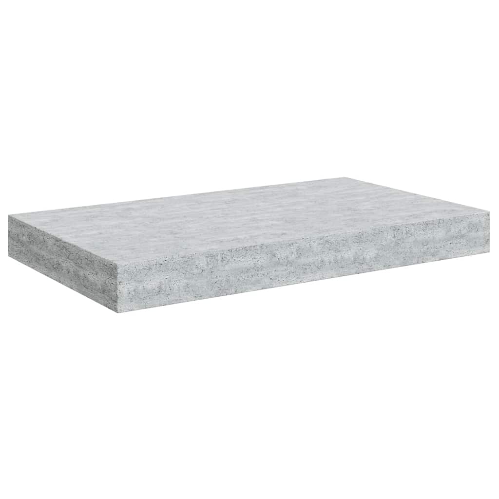 Plutajuća zidna polica siva boja betona 40 x 23 x 3,8 cm MDF