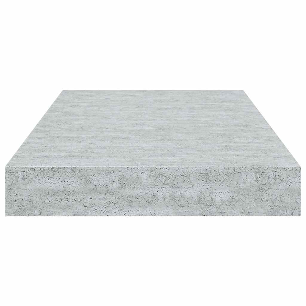Plutajuća zidna polica siva boja betona 40 x 23 x 3,8 cm MDF