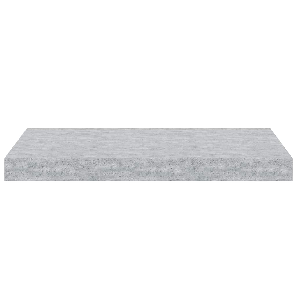 Plutajuće zidne police 4 kom boja betona 50 x 23 x 3,8 cm MDF