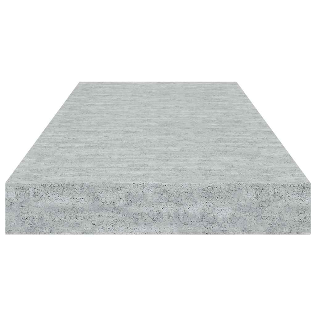 Plutajuće zidne police 4 kom boja betona 60 x 23,5 x 3,8 cm MDF