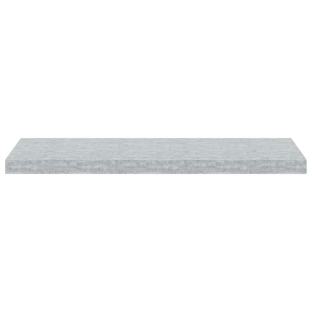 Plutajuće zidne police 2 kom boja betona 80 x 23,5 x 3,8 cm MDF