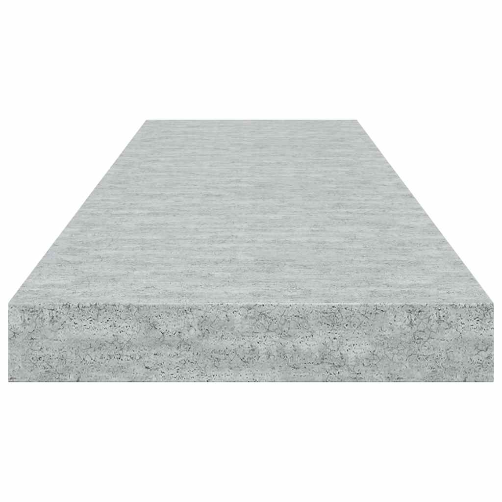 Plutajuće zidne police 4 kom boja betona 80 x 23,5 x 3,8 cm MDF