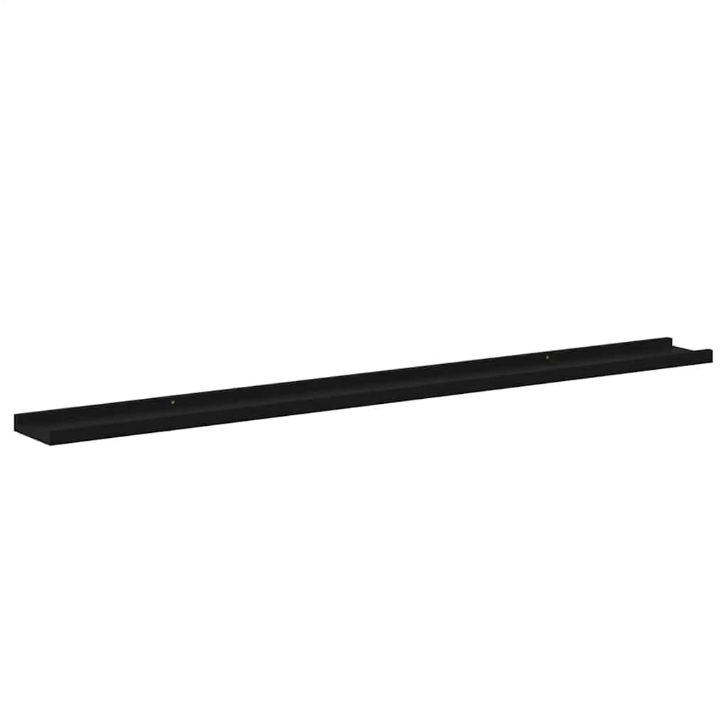 Zidne police 4 kom crne 115 x 9 x 3 cm