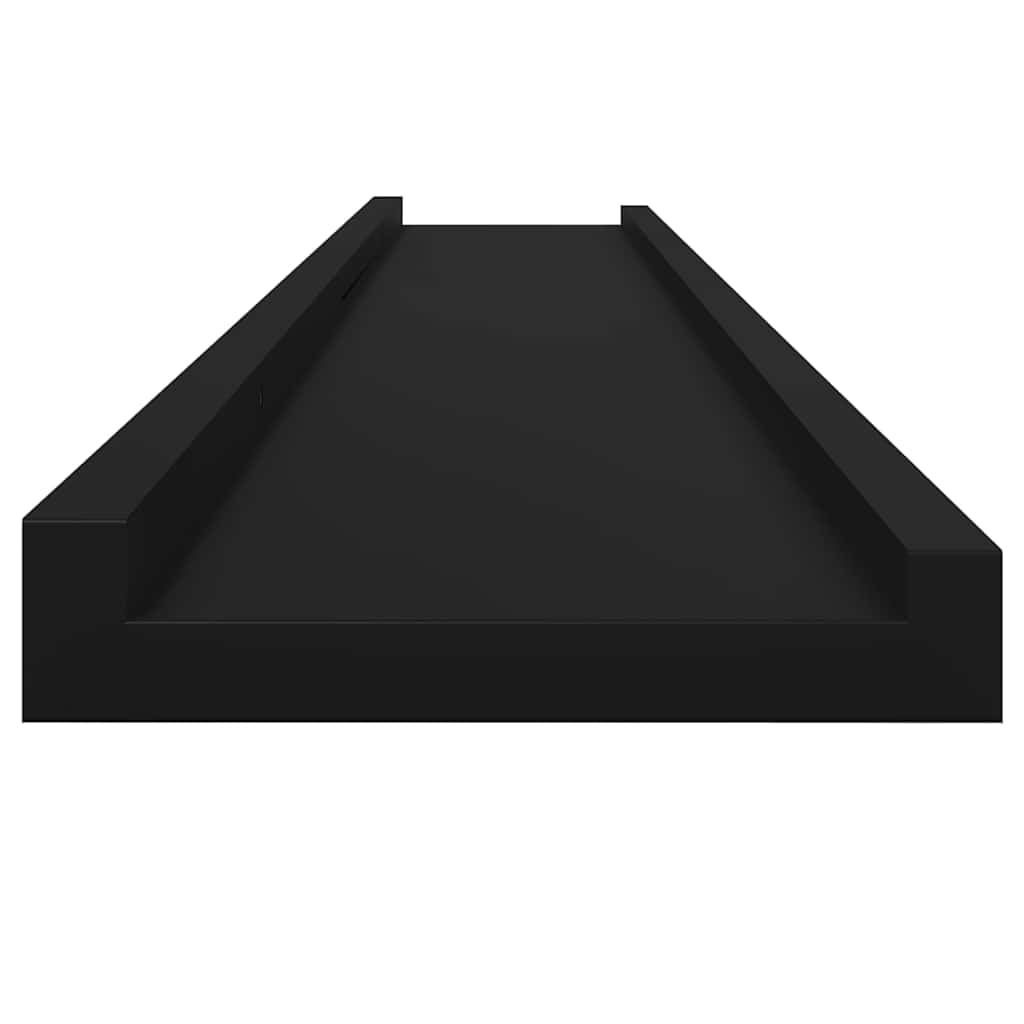 Zidne police 4 kom crne 115 x 9 x 3 cm