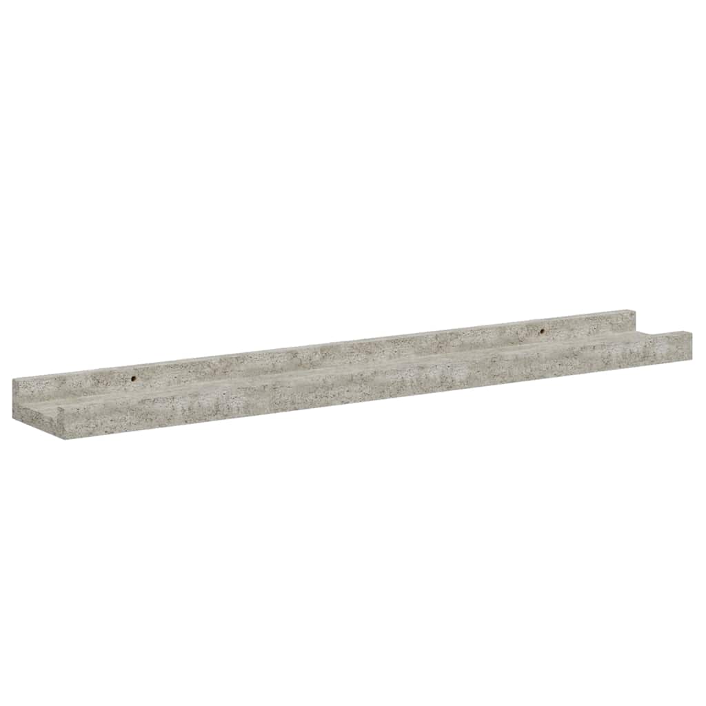Zidne police 4 kom siva boja betona 60 x 9 x 3 cm