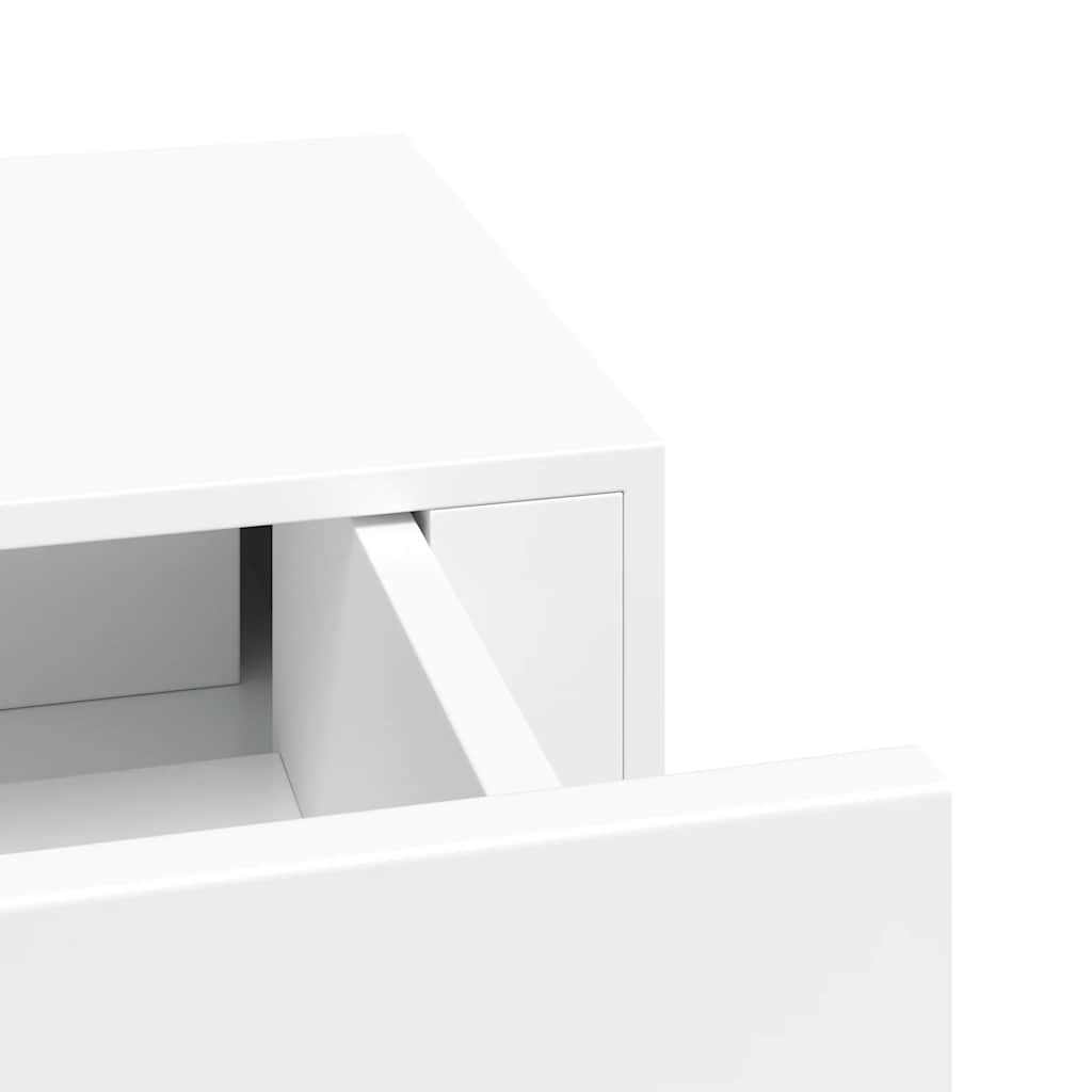 Zidna polica s ladicom bijela 40 x 23,5 x 10 cm MDF