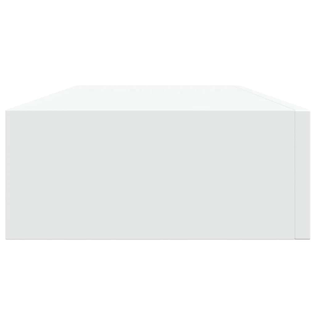 Zidna polica s ladicom bijela 60 x 23,5 x 10 cm MDF