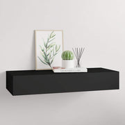 Zidna polica s ladicom crna 60 x 23,5 x 10 cm MDF