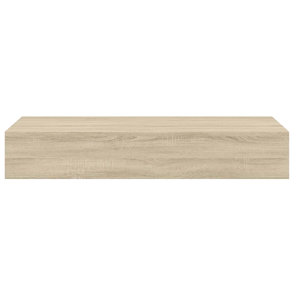 Zidna polica s ladicom boja hrasta 60 x 23,5 x 10 cm MDF