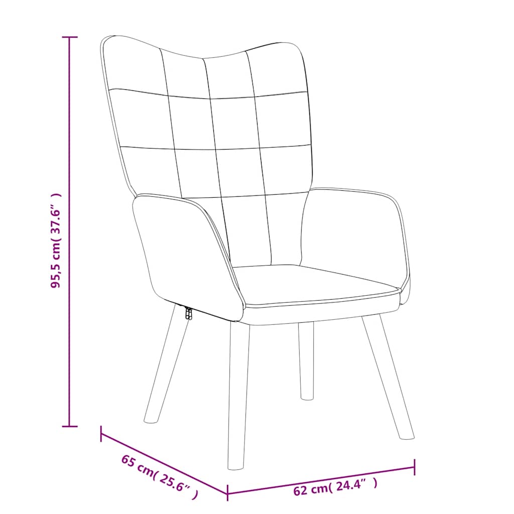 Stolica za opuštanje svjetlosiva od tkanine