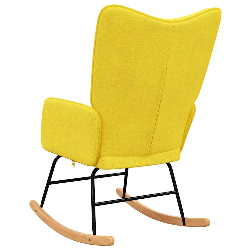 Stolica za ljuljanje od tkanine boja senfa