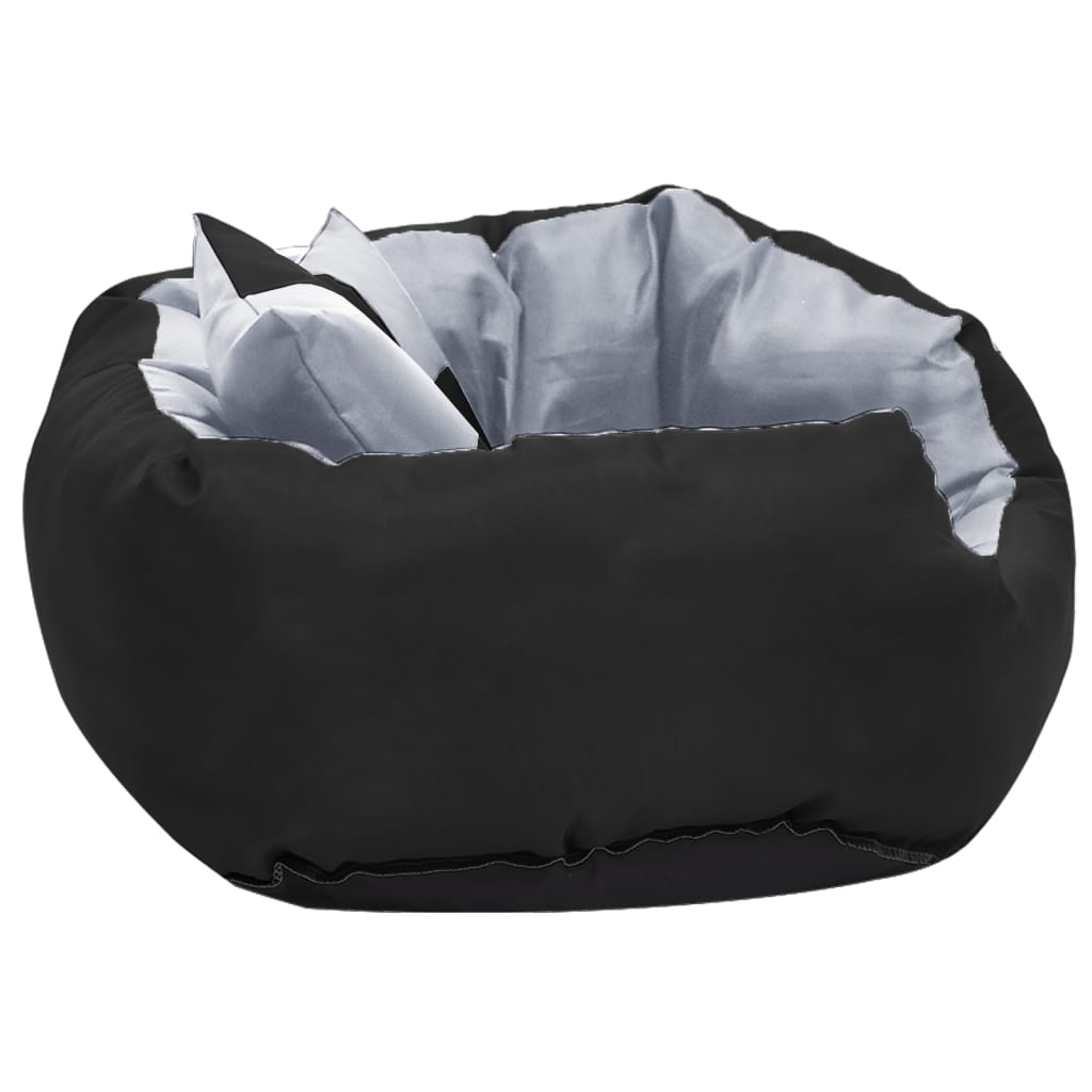 Dvostrani perivi jastuk za pse sivo-crni 65 x 50 x 20 cm