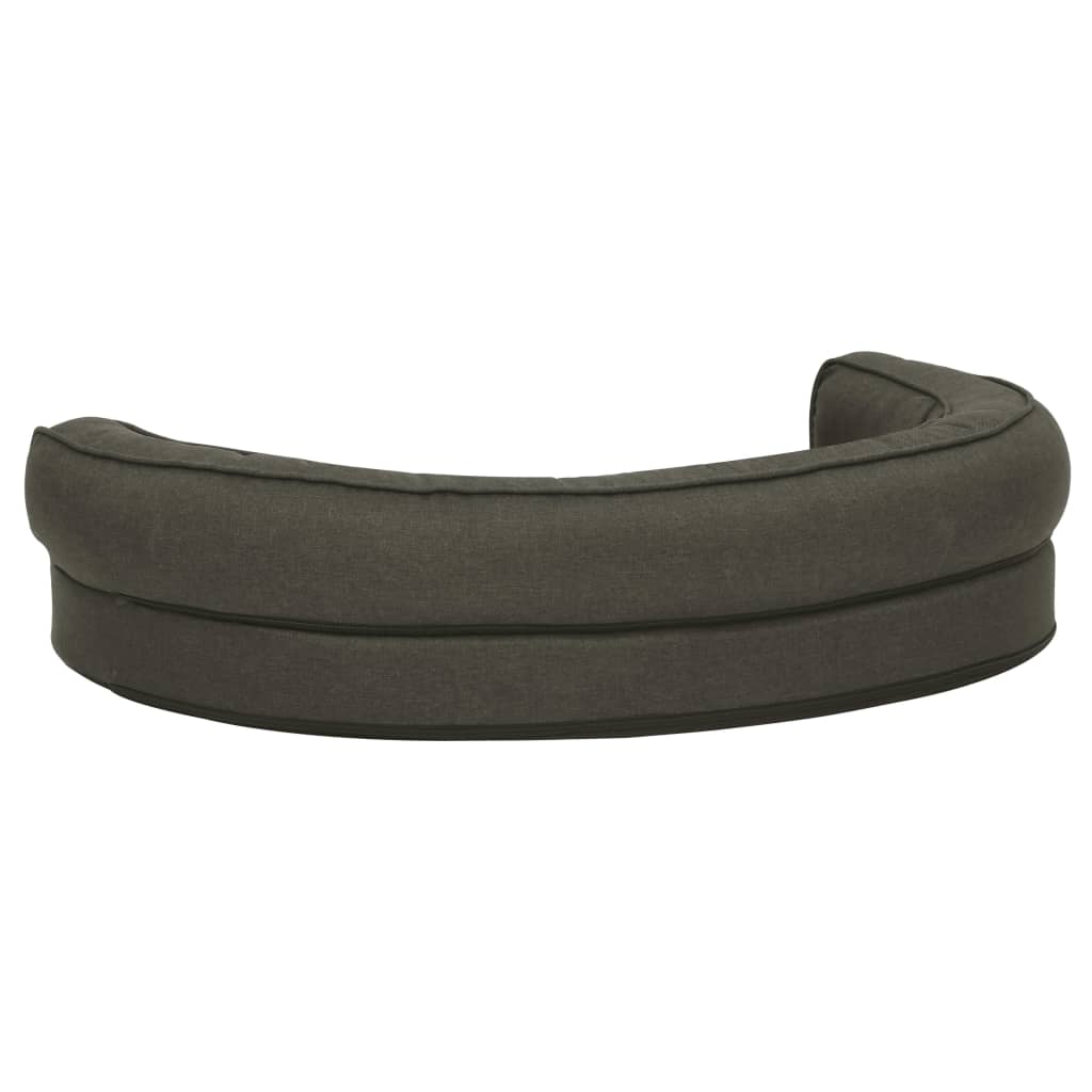 Ergonomski madrac za pse 75 x 53 cm izgled platna tamnosivi
