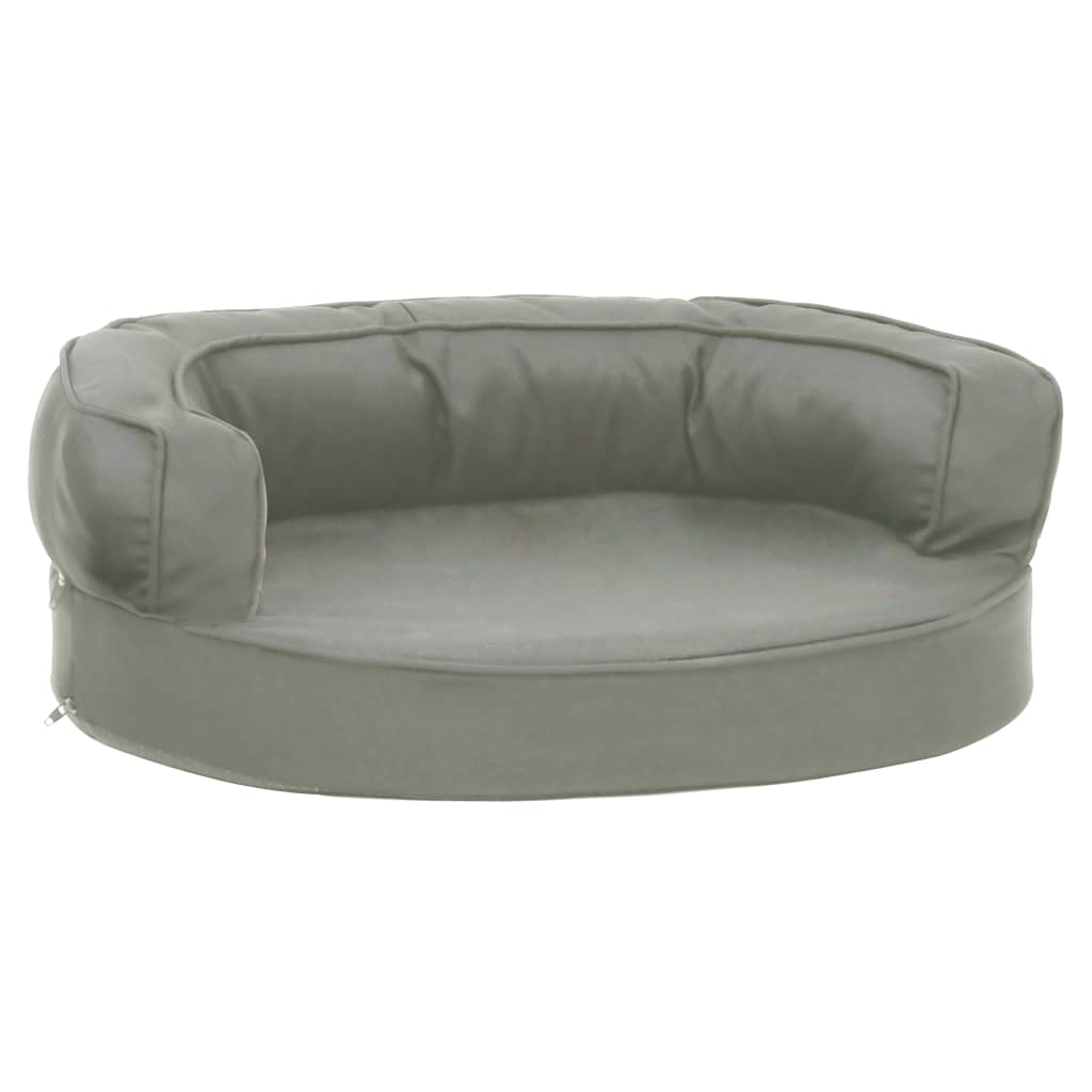 Ergonomski madrac za pse 60 x 42 cm sivi izgled platna
