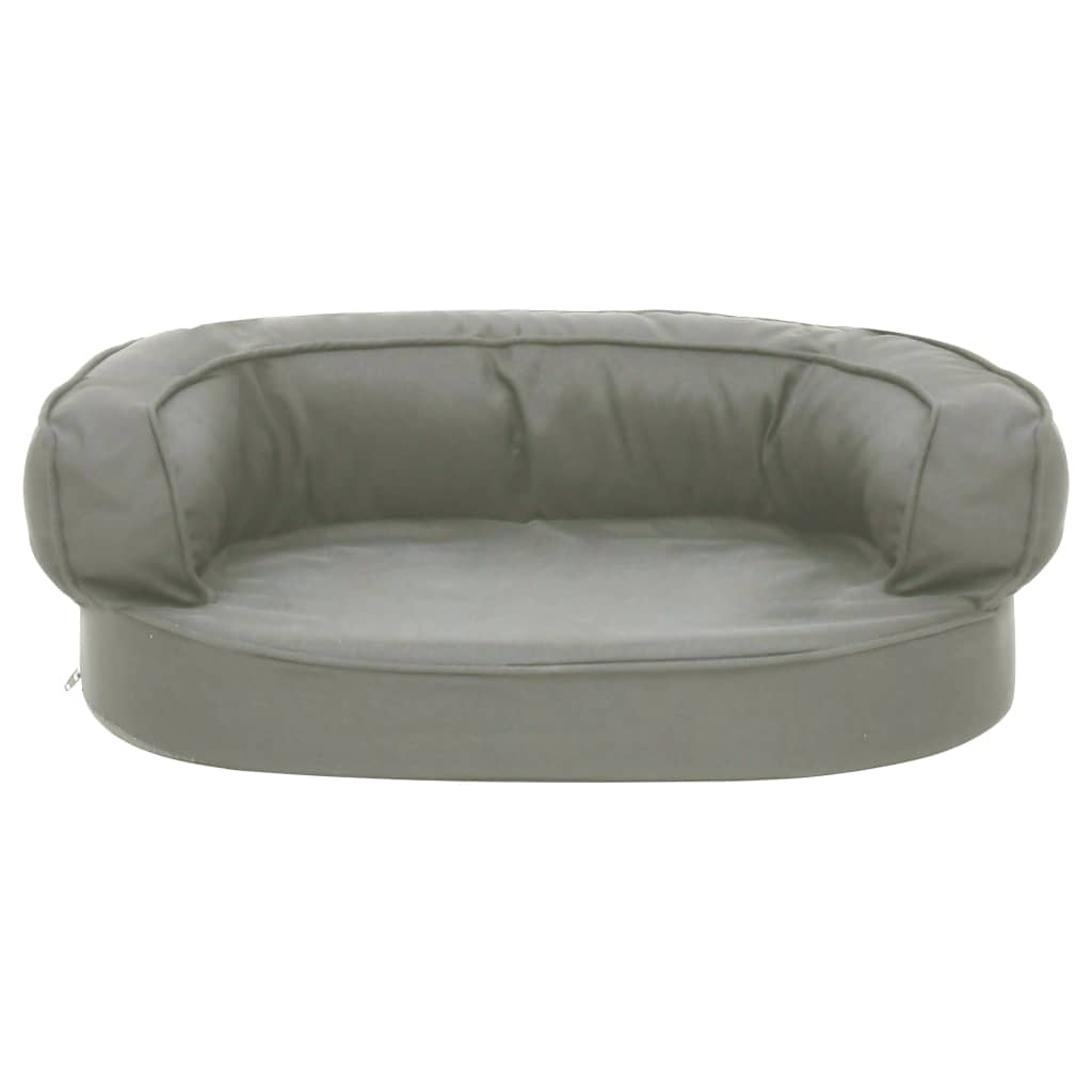 Ergonomski madrac za pse 60 x 42 cm sivi izgled platna