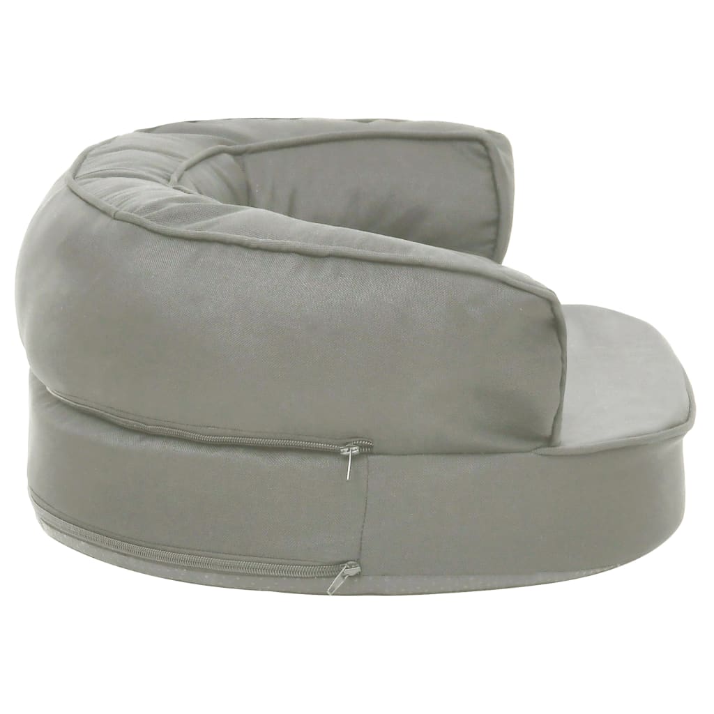 Ergonomski madrac za pse 60 x 42 cm sivi izgled platna