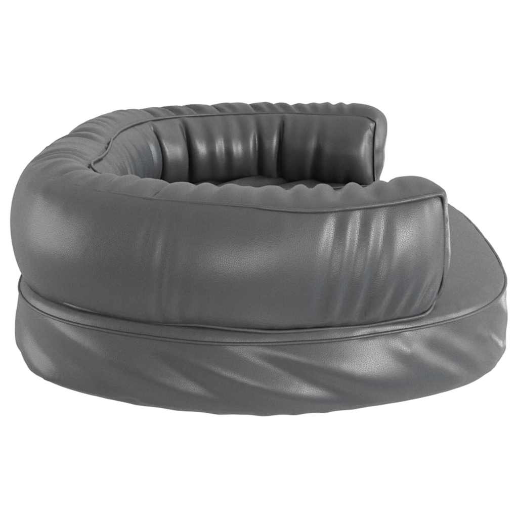 Ergonomski pjenasti krevet za pse sivi 75 x 53 cm umjetna koža