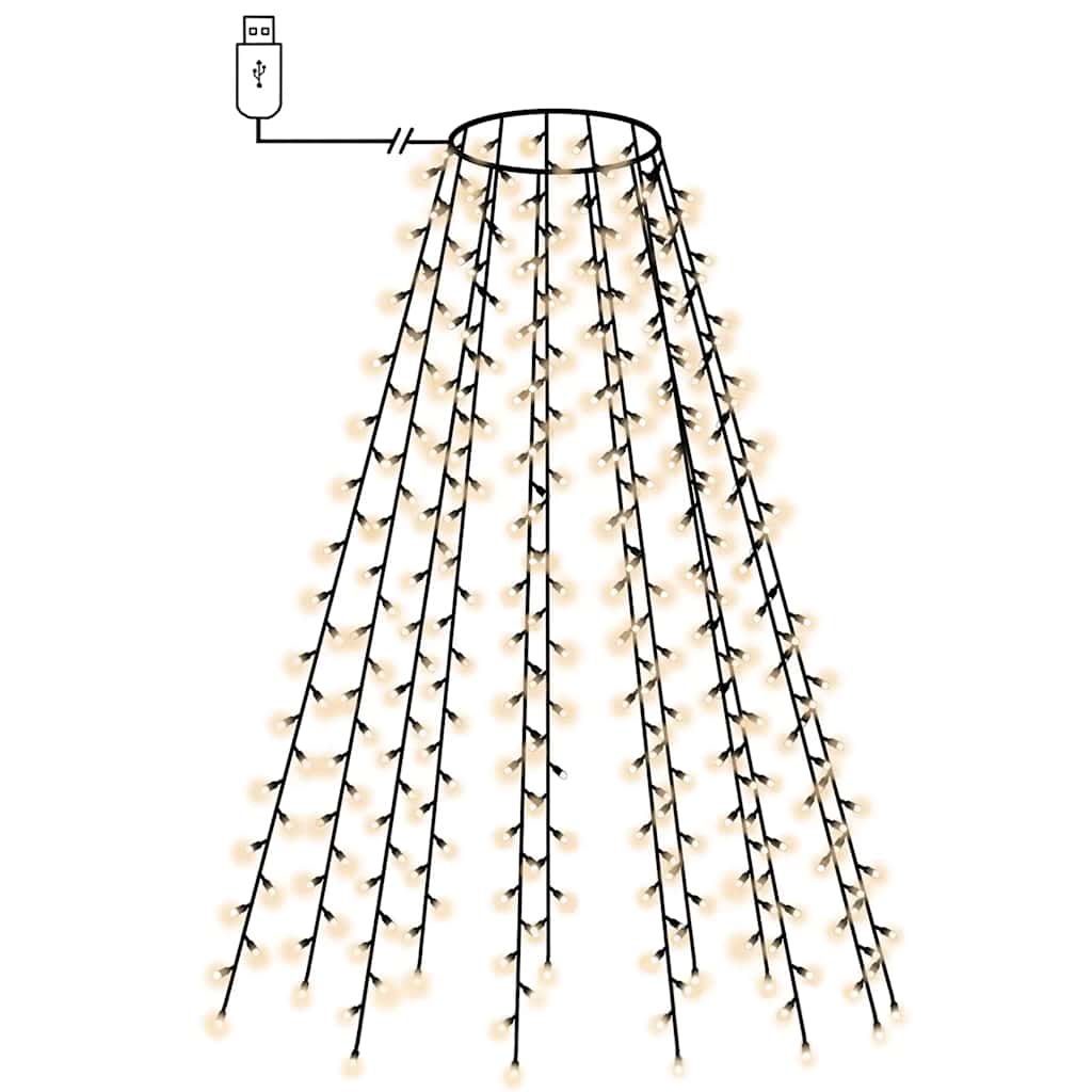 Mrežasta svjetla za božićno drvce 180 LED hladna bijela 180 cm
