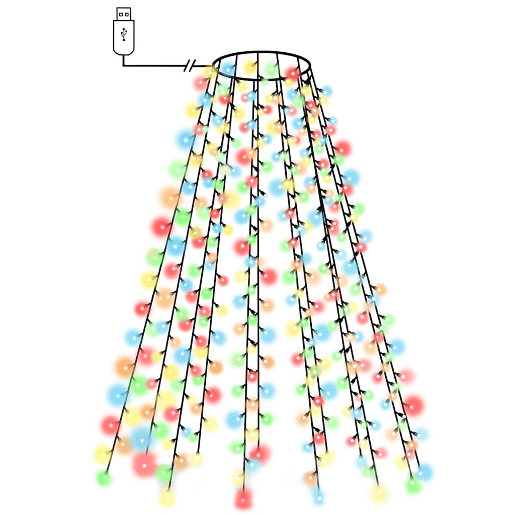 Mrežasta svjetla za božićno drvce 180 LED žarulja šarena 180 cm