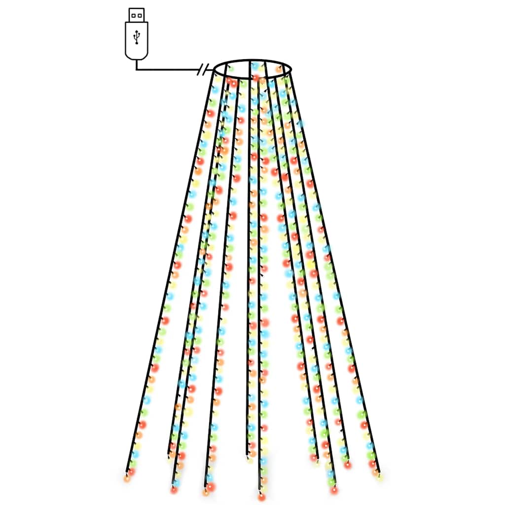 Mrežasta svjetla za božićno drvce 400 LED žarulja šarena 400 cm