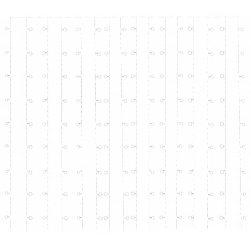 LED vilinska zavjesa 3 x 3 m 300 LED hladne bijele 8 funkcija