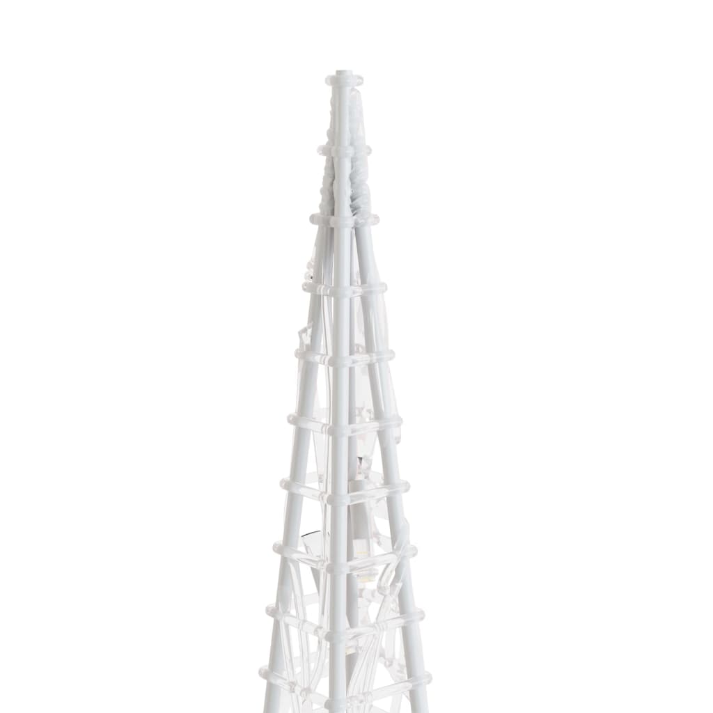 Set akrilnih ukrasnih LED stožaca plavi 30/45/60 cm