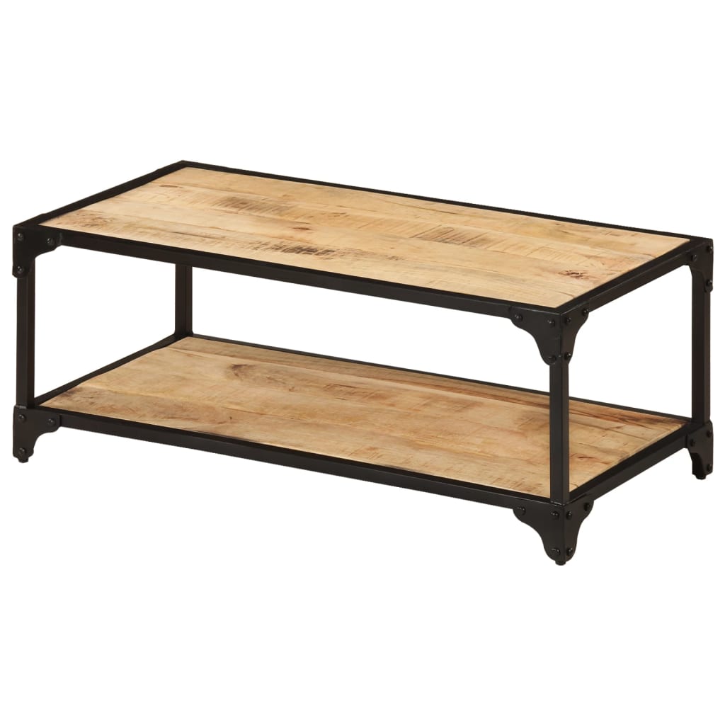 Stolić za kavu 90 x 45 x 35 cm od masivnog grubog drva manga