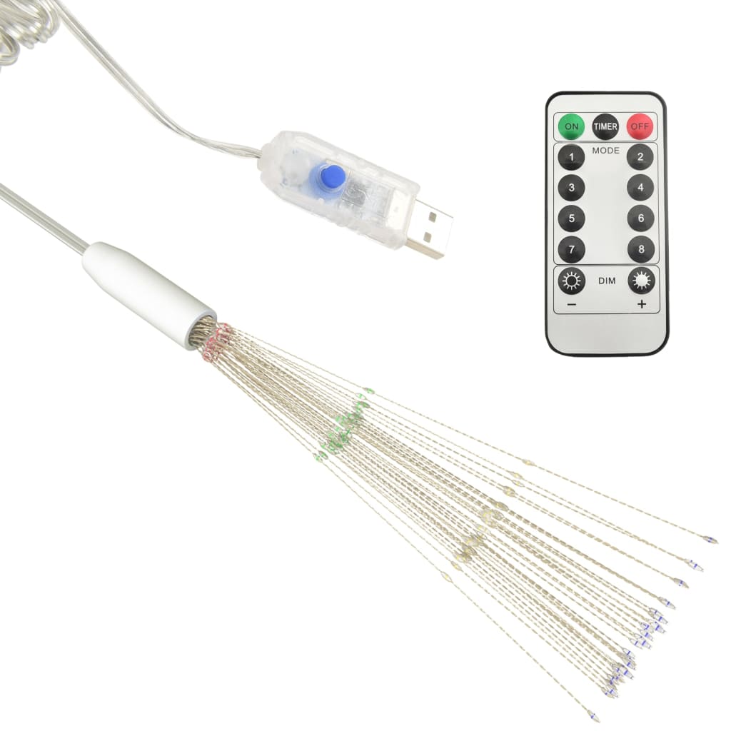 Božićno svjetlo s izgledom vatrometa raznobojno 20 cm 140 LED