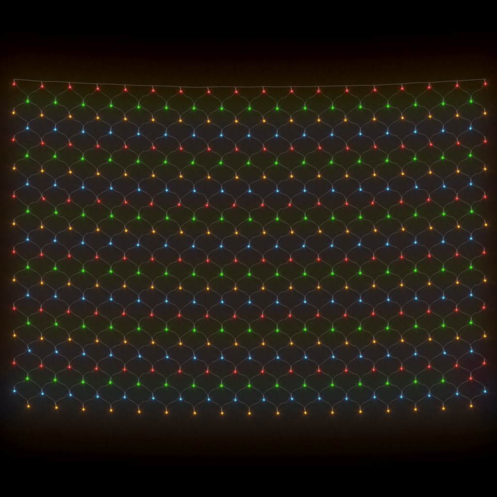 Božićna svjetlosna mreža šarena 4 x 4 m 544 LED