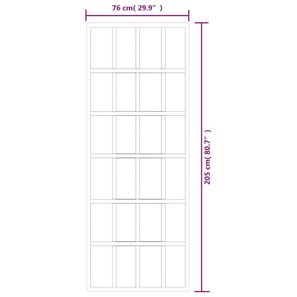 Klizna vrata od stakla ESG i aluminija 76 x 205 cm crna