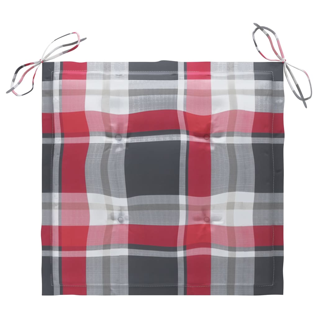 Složive vrtne stolice s jastucima 6 kom od masivne tikovine