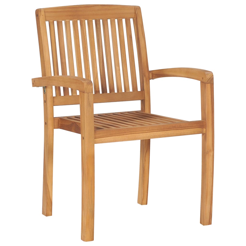 Složive vrtne stolice s jastucima 4 kom od masivne tikovine