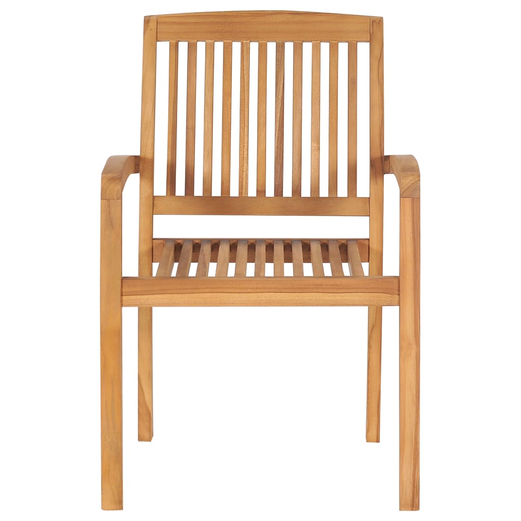 Složive vrtne stolice s jastucima 4 kom od masivne tikovine