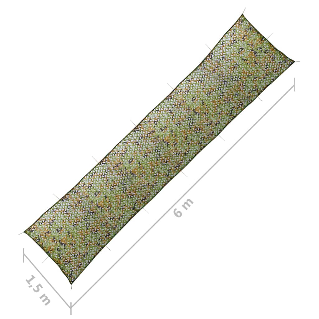 Kamuflažna mreža s torbom za pohranu 1,5 x 6 m zelena