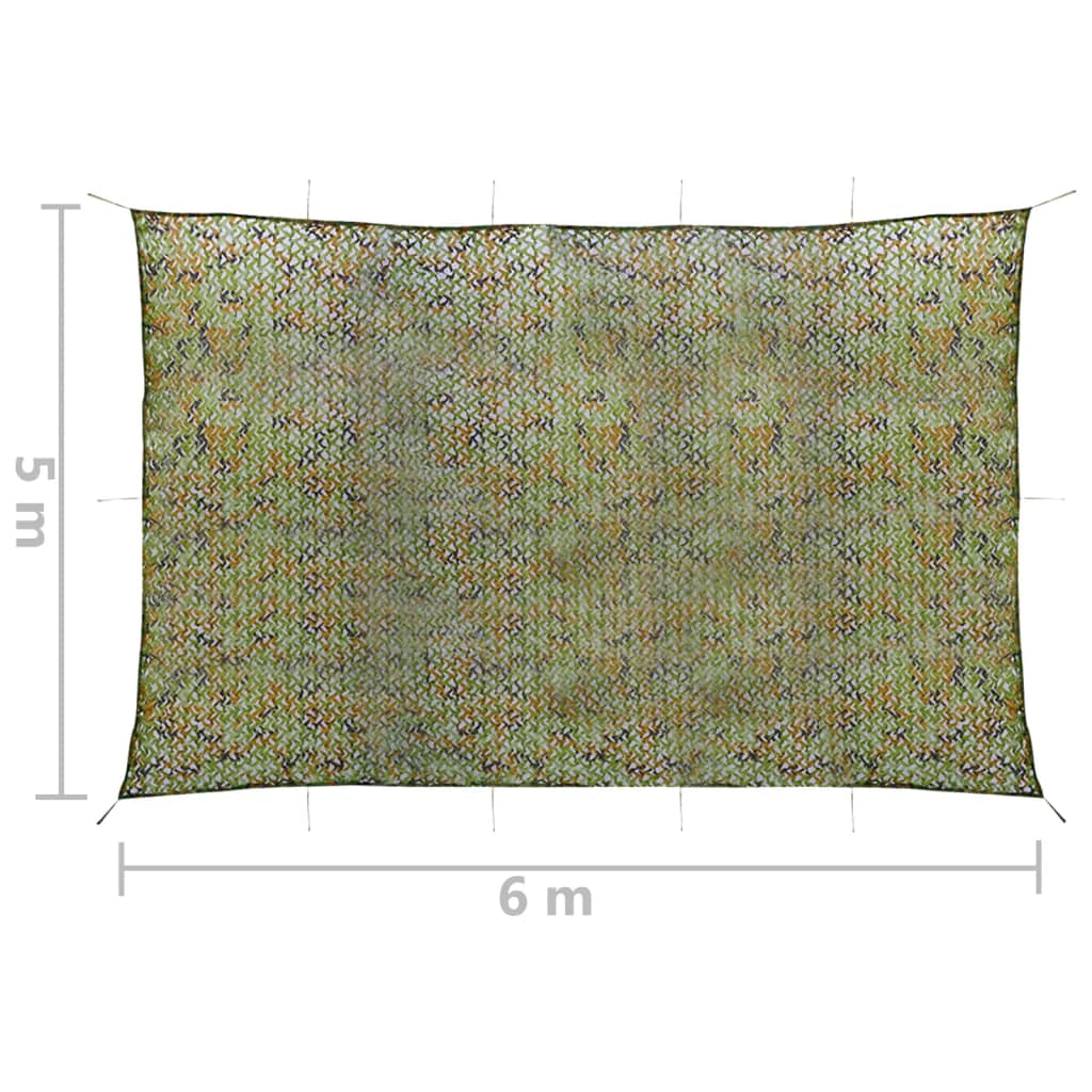 Kamuflažna mreža s torbom za pohranu 5 x 6 m zelena