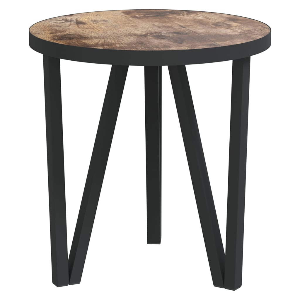 Stolić za čaj crno-žuti Ø 35 cm MDF