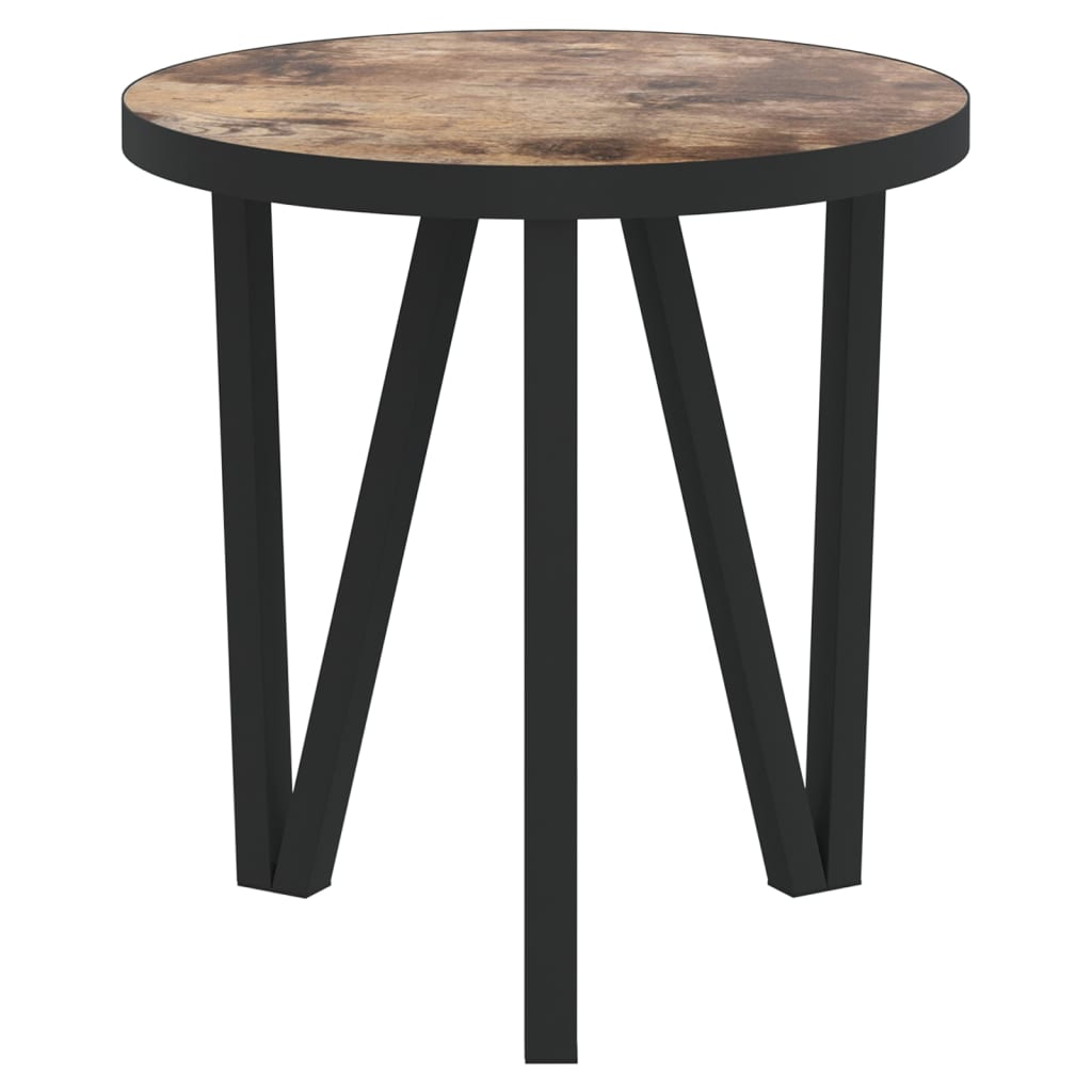 Stolić za čaj crno-žuti Ø 35 cm MDF