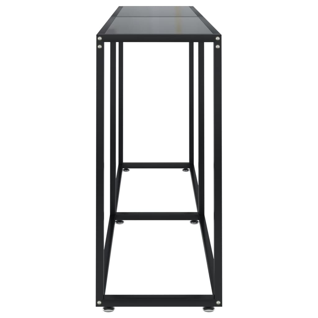 Konzolni stol crni 160 x 35 x 75,5 cm od kaljenog stakla